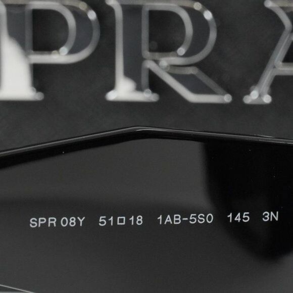 💯 NEW PRADA PR08YS 1AB5S0 BLACK/GREY SUNGLASSES - Picture 9 of 13